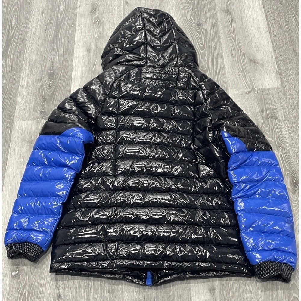 Robert Phillips EST. 1988 Authentic Manufactured Black/Blue Puffer Jacket Mens L - Picture 9 of 9